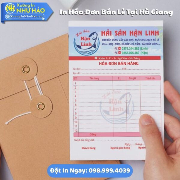 Địa Chỉ In Hóa Đơn Bán Lẻ Tại Hà Giang Uy Tín Giá Rẻ, Kích Thước Đa Dạng, Theo Yêu Cầu, Thiết Kế Free