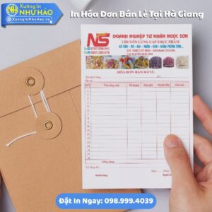 Địa Chỉ In Hóa Đơn Bán Lẻ Tại Hà Giang Uy Tín Giá Rẻ, Kích Thước Đa Dạng, Theo Yêu Cầu, Thiết Kế Free