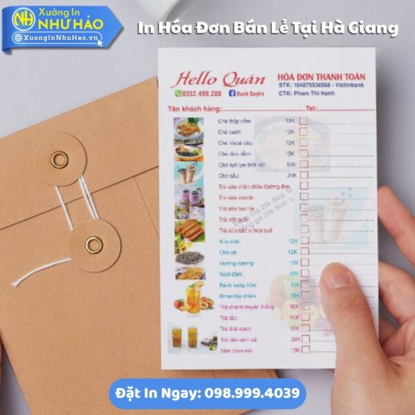 Địa Chỉ In Hóa Đơn Bán Lẻ Tại Hà Giang Uy Tín Giá Rẻ, Kích Thước Đa Dạng, Theo Yêu Cầu, Thiết Kế Free