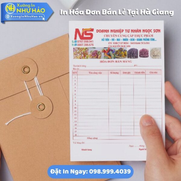 Địa Chỉ In Hóa Đơn Bán Lẻ Tại Hà Giang Uy Tín Giá Rẻ, Kích Thước Đa Dạng, Theo Yêu Cầu, Thiết Kế Free