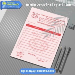 Cần In Hóa Đơn Bán Lẻ Tại Hà Tĩnh - Như Hảo In Đẹp, Chuẩn. Báo Giá Tốt, Giấy Fort 80gsm Cao Cấp