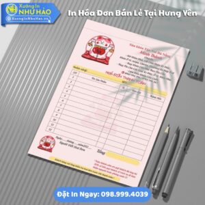 Đặt In Hóa Đơn Bán Lẻ Tại Hưng Yên Theo Yêu Cầu, 1 Liên - 3 Liên, Hỗ Trợ Test Màu, Fort 80gsm, Thiết Kế Free, Giao Nhanh
