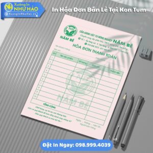 Khám Phá In Hóa Đơn Bán Lẻ Tại Kon Tum Theo Yêu Cầu, Hỗ Trợ Test Màu, Fort 80gsm, Thiết Kế Free, Giao Hàng Toàn Quốc
