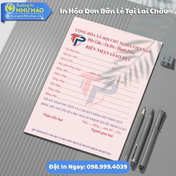 Đặt In Hóa Đơn Bán Lẻ Tại Lai Châu Theo Yêu Cầu: Chất Lượng, Giá Tốt, Thiết Kế Miễn Phí - Xưởng Như Hảo