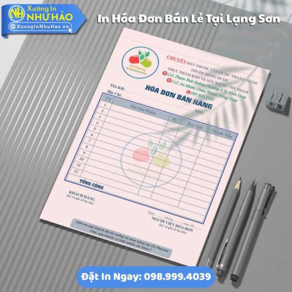 Giải Pháp In Hóa Đơn Bán Lẻ Chuyên Nghiệp Tại Lạng Sơn, Theo Yêu Cầu, Fort 80gsm, Giao Hàng Toàn Quốc
