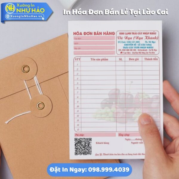 Địa Chỉ In Hóa Đơn Bán Lẻ Chất Lượng Cao Tại Lào Cai Uy Tín Giá Rẻ, Kích Thước Đa Dạng, Theo Yêu Cầu, Thiết Kế Free