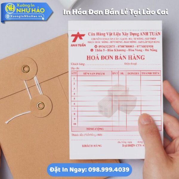 Địa Chỉ In Hóa Đơn Bán Lẻ Chất Lượng Cao Tại Lào Cai Uy Tín Giá Rẻ, Kích Thước Đa Dạng, Theo Yêu Cầu, Thiết Kế Free