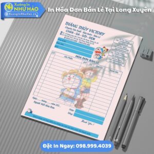 In Hóa Đơn Bán Lẻ Tại Long Xuyên In Hóa Đơn 2 Liên Theo Yêu Cầu, Hỗ Trợ Test Màu, Fort 80gsm, Thiết Kế Free