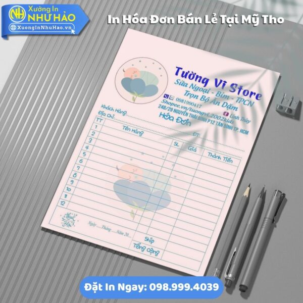 Dịch Vụ In Hóa Đơn Bán Lẻ Tại Mỹ Tho Theo Yêu Cầu, Phiếu Hóa Đơn Bán Lẻ, Giá Tốt Nhất