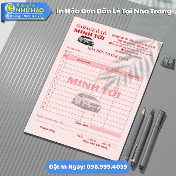 In Hóa Đơn Bán Lẻ Tại Nha Trang: Chất Lượng, Giá Tốt, Thiết Kế Miễn Phí - Xưởng In Như Hảo