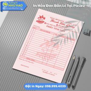 Dịch Vụ In Hóa Đơn Bán Lẻ Pleiku Chuyên Nghiệp, Hỗ Trợ Thiết Kế Miễn Phí, Kích Thước Đa Dạng, 1-3 Liên, Theo Yêu Cầu, Fort 80gsm