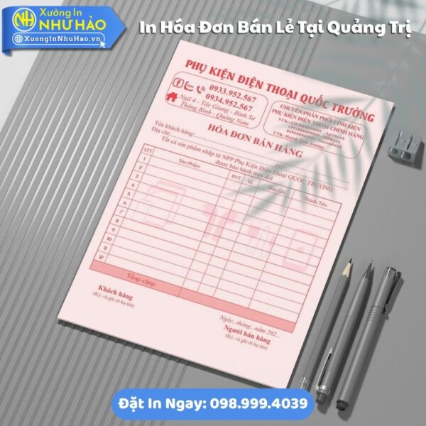 In Hóa Đơn Bán Lẻ Tại Quảng Trị Hỗ Trợ Test Màu, Thiết Kế Miễn Phí, Fort 80gsm, Giao Nhanh Toàn Quốc