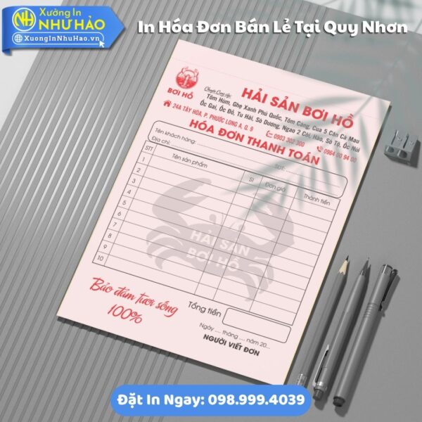 In Hóa Đơn Bán Lẻ Tại Quy Nhơn Theo Yêu Cầu: Giá Rẻ, Uy Tín Từ Như Hảo, Thiết Kế Miễn Phí, Hỗ Trợ Test Màu
