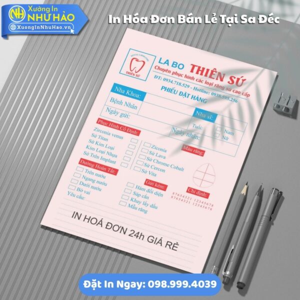 Giải Pháp In Hóa Đơn Bán Lẻ Tại Sa Đéc Cho Shop, Spa, Nhà Hàng - Fort 80gsm, Test Màu, Giá Rẻ Tại Xưởng