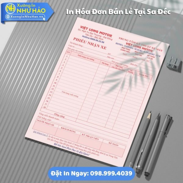 Giải Pháp In Hóa Đơn Bán Lẻ Tại Sa Đéc Cho Shop, Spa, Nhà Hàng - Fort 80gsm, Test Màu, Giá Rẻ Tại Xưởng