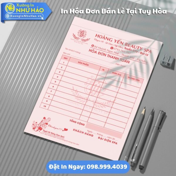 Giải Pháp In Hóa Đơn Bán Lẻ Tại Tuy Hòa Toàn Diện Cho Doanh Nghiệp, Kích Thước Đa Dạng, 1-3 Liên, Theo Yêu Cầu