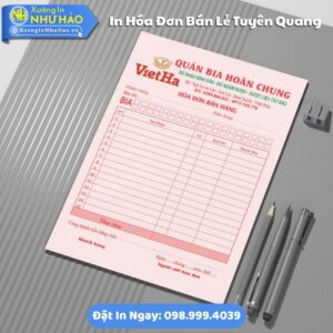 Cần In Hóa Đơn Bán Lẻ Tại Tuyên Quang: Giá Rẻ, Thiết Kế Miễn Phí, Kích Thước Theo Yêu Cầu, Fort 80gsm, Giao Nhanh