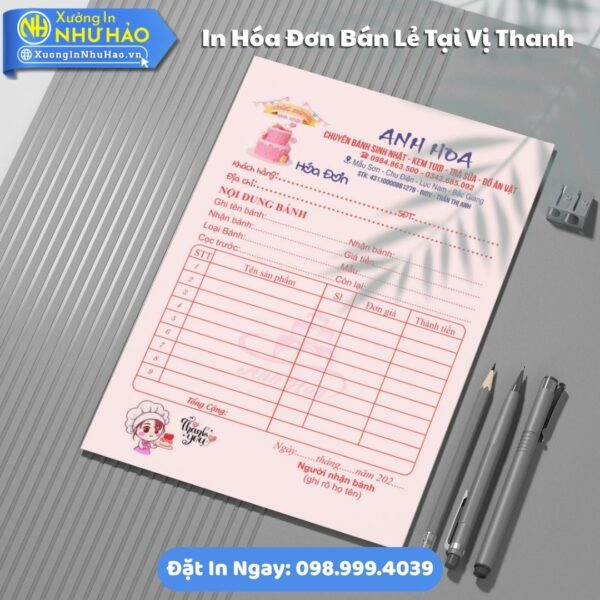 In Hóa Đơn Bán Lẻ Vị Thanh: Chất Lượng, Giá Tốt, Thiết Kế Miễn Phí - Xưởng Như Hảo