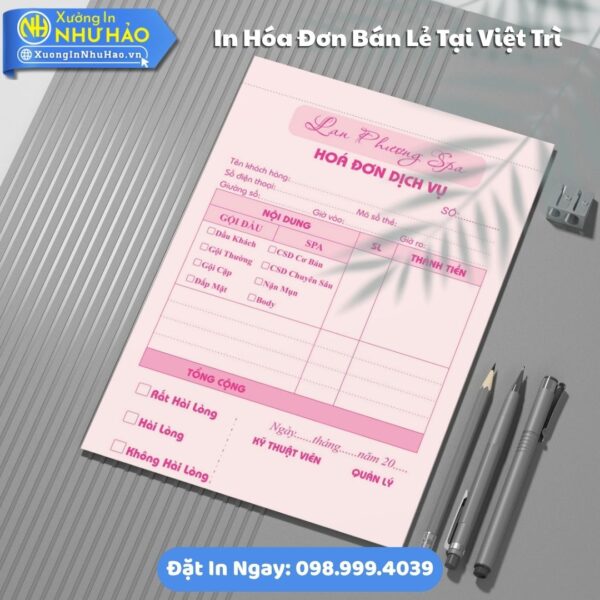 Địa Chỉ In Hóa Đơn Bán Lẻ Tại Việt Trì Uy Tín Giá Rẻ, Thiết Kế Miễn Phí, Fort 80gsm, Giao Nhanh