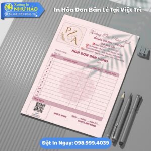 Địa Chỉ In Hóa Đơn Bán Lẻ Tại Việt Trì Uy Tín Giá Rẻ, Thiết Kế Miễn Phí, Fort 80gsm, Giao Nhanh
