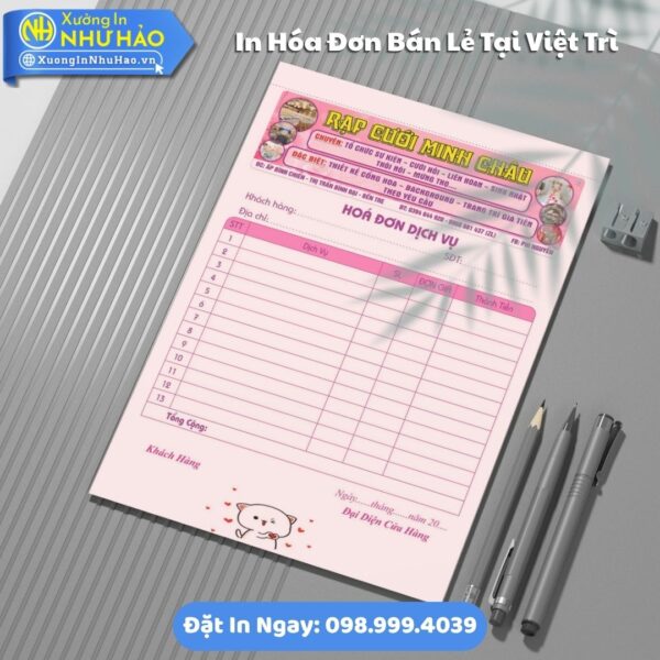 Địa Chỉ In Hóa Đơn Bán Lẻ Tại Việt Trì Uy Tín Giá Rẻ, Thiết Kế Miễn Phí, Fort 80gsm, Giao Nhanh