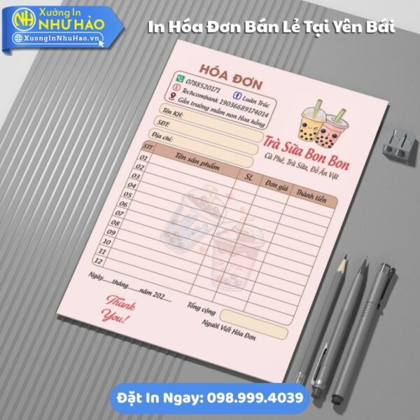 In Hóa Đơn Bán Lẻ Tại Yên Bái: Mua Hóa Đơn 2 Liên Uy Tín Giá Rẻ, Kích Thước Đa Dạng, Theo Yêu Cầu, Thiết Kế Free