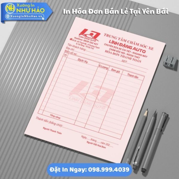 In Hóa Đơn Bán Lẻ Tại Yên Bái: Mua Hóa Đơn 2 Liên Uy Tín Giá Rẻ, Kích Thước Đa Dạng, Theo Yêu Cầu, Thiết Kế Free