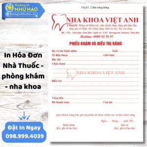 Như Hảo: Dịch Vụ In Hóa Đơn Nha Khoa, Phòng Khám Toàn Quốc, Thiết Kế Miễn Phí