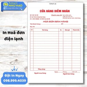 In Hóa Đơn Điện Lạnh Chuyên Nghiệp Giá Rẻ – Uy Tín Tại Xưởng In Như Hảo