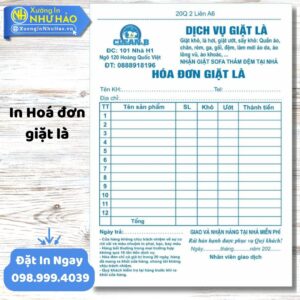 In Hoá Đơn Giặt Là Theo Yêu Cầu: Giá Rẻ, Chuyên Nghiệp – Đặt In Hóa Đơn Bán Lẻ Ngay