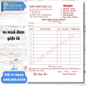 In Hoá Đơn Giặt Là Theo Yêu Cầu: Giá Rẻ, Chuyên Nghiệp – Đặt In Hóa Đơn Bán Lẻ Ngay