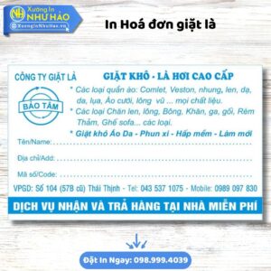 In Hoá Đơn Giặt Là Theo Yêu Cầu: Giá Rẻ, Chuyên Nghiệp – Đặt In Hóa Đơn Bán Lẻ Ngay