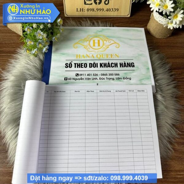 Đặt Làm In Sổ Theo Dõi Khách Hàng Theo Yêu Cầu, Báo Giá Nhanh, Chất Lượng Tại Xưởng In Như Hảo