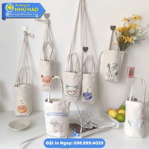 Túi Vải Canvas Dựng Bình Nước Theo Yêu Cầu – Bền Đẹp, Tiện Lợi, Giá Tốt. Xưởng Như Hảo