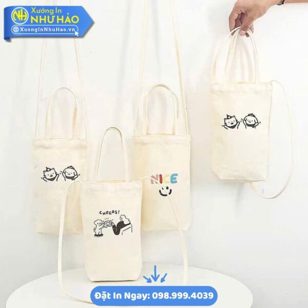 Túi Vải Canvas Dựng Bình Nước Theo Yêu Cầu – Bền Đẹp, Tiện Lợi, Giá Tốt. Xưởng Như Hảo