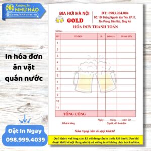 In Hóa Đơn Ăn Vặt - Quán Nước Chuyên Nghiệp, Giá Rẻ Toàn Quốc. Thiết Kế Miễn Phí, Uy Tín, Chất Lượng Cao
