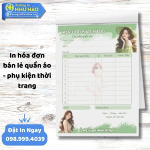 In Hóa Đơn Bán Lẻ Quần Áo Chuyên Nghiệp - Nâng Tầm Thương Hiệu Thời Trang Của Bạn Tại Xưởng Như Hảo