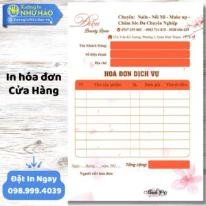 Dịch Vụ In Hóa Đơn Cửa Hàng Theo Yêu Cầu, Uy Tín, Chất Lượng Cao Tại Xưởng In Như Hảo