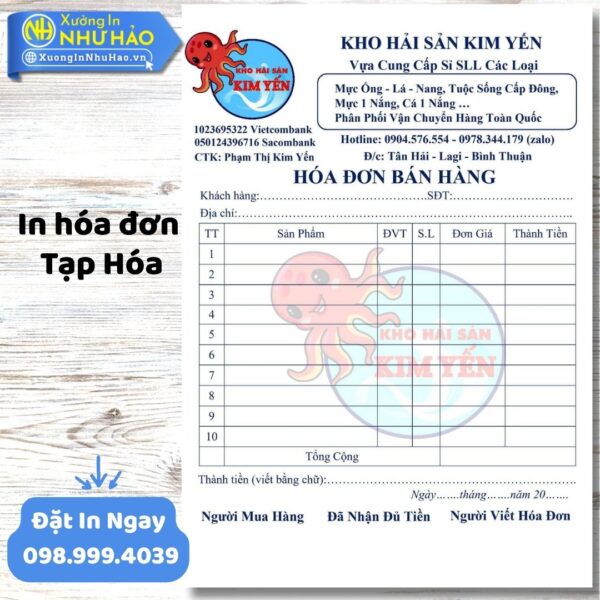 Giải Pháp In Hóa Đơn Tạp Hóa Tối Ưu Từ Như Hảo: Mẫu Mã Đa Dạng, Tùy Chỉnh Theo Yêu Cầu