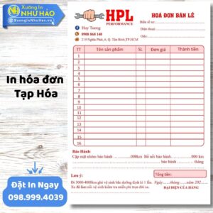 Giải Pháp In Hóa Đơn Tạp Hóa Tối Ưu Từ Như Hảo: Mẫu Mã Đa Dạng, Tùy Chỉnh Theo Yêu Cầu