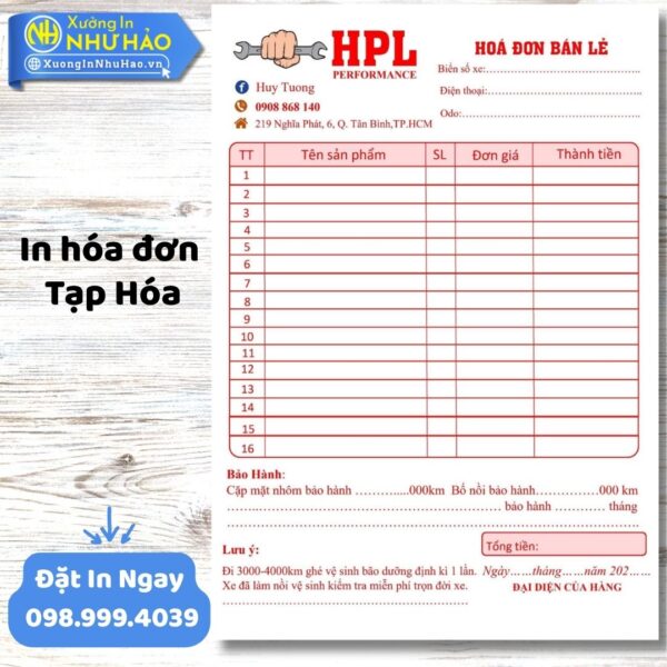 Giải Pháp In Hóa Đơn Tạp Hóa Tối Ưu Từ Như Hảo: Mẫu Mã Đa Dạng, Tùy Chỉnh Theo Yêu Cầu