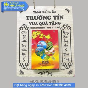 Lịch Bloc Gỗ Treo Tường 2026 Tại Xưởng In Như Hảo: Độc Đáo, Sang Trọng, Phong Thủy