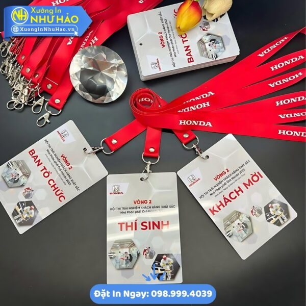 Thẻ Đeo Ban Tổ Chức, Sự Kiện Theo Yêu Cầu, In Ảnh Rõ Nét, PVC Cao Cấp