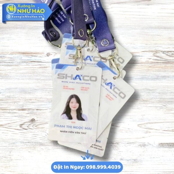 Thẻ Đeo Nhân Viên Theo Yêu Cầu Tại Như Hảo: Thiết Kế Đẹp, In Sắc Nét, Chất Lượng Cao