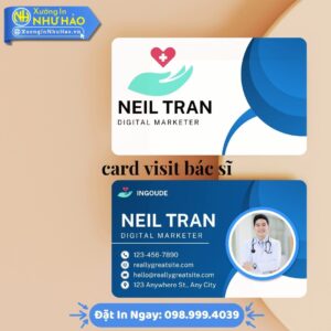 In Card Visit Bác Sĩ Chuyên Nghiệp, Thiết Kế Miễn Phí, Chất Lượng Cao Tại Xưởng In Như Hảo – Giao Nhanh Toàn Quốc