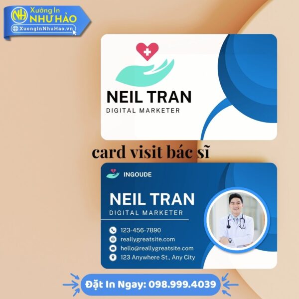 In Card Visit Bác Sĩ Chuyên Nghiệp, Thiết Kế Miễn Phí, Chất Lượng Cao Tại Xưởng In Như Hảo – Giao Nhanh Toàn Quốc