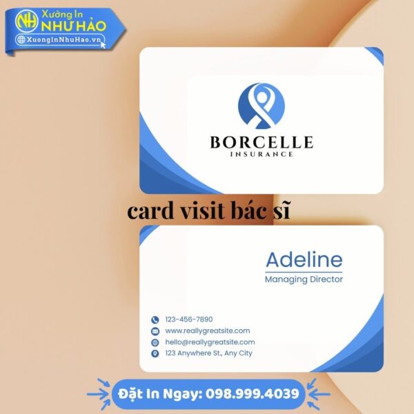 In Card Visit Bác Sĩ Chuyên Nghiệp, Thiết Kế Miễn Phí, Chất Lượng Cao Tại Xưởng In Như Hảo – Giao Nhanh Toàn Quốc