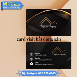 In Card Visit Bất Động Sản Uy Tín: Mẫu Mã Đa Dạng, Chất Liệu Cao Cấp C300 & PVC, Giao Hàng Toàn Quốc