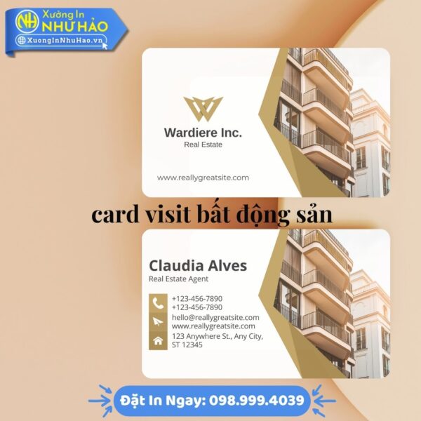 In Card Visit Bất Động Sản Uy Tín: Mẫu Mã Đa Dạng, Chất Liệu Cao Cấp C300 & PVC, Giao Hàng Toàn Quốc