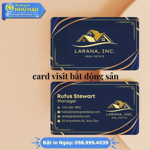 In Card Visit Bất Động Sản Uy Tín: Mẫu Mã Đa Dạng, Chất Liệu Cao Cấp C300 & PVC, Giao Hàng Toàn Quốc